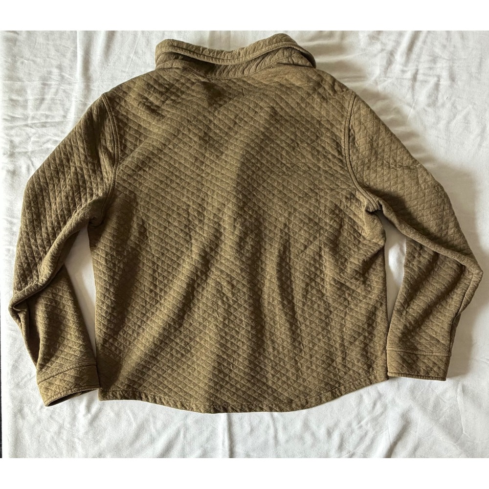 Goodfellow & Co Mens XL Quilted Shirt Jacket Olive Green Shacket Button Front - Picture 5 of 11